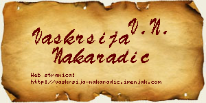 Vaskrsija Nakaradić vizit kartica